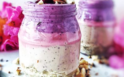 Layered Berry Almond Soaked Oats